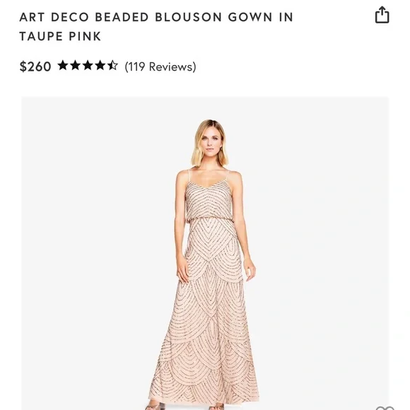 Evening Gown Art Deco Blouson Beaded Gown Adrianna Papell Dresses